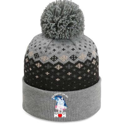 Proud Of My Veteran Mom Patriotic Vintage U S Military Great Gift The Baniff Cuffed Pom Beanie