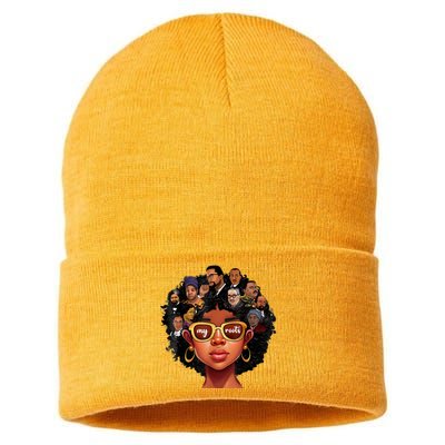 Proud Of My Roots Bhm Black Pride Black Melanin Sustainable Knit Beanie