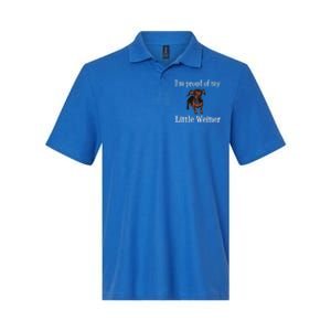 Proud Of My Little Wiener Funny Dog Softstyle Adult Sport Polo