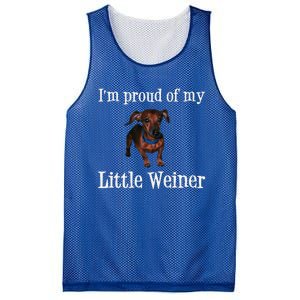 Proud Of My Little Wiener Funny Dog Mesh Reversible Basketball Jersey Tank