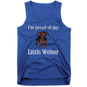 Proud Of My Little Wiener Funny Dog Tank Top