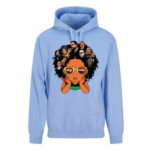 Proud Of My Roots Bhm Black Pride Black Melanin Girl Unisex Surf Hoodie