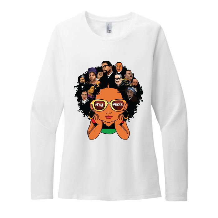 Proud Of My Roots Bhm Black Pride Black Melanin Girl Womens CVC Long Sleeve Shirt