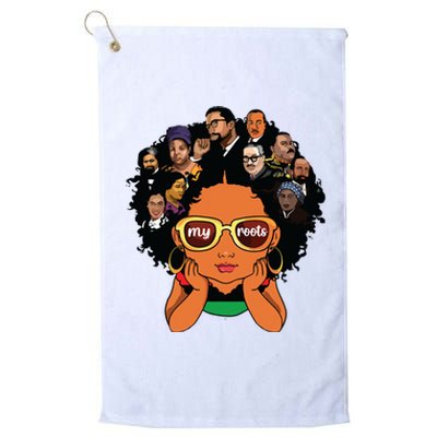 Proud Of My Roots Bhm Black Pride Black Melanin Girl Platinum Collection Golf Towel