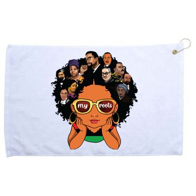 Proud Of My Roots Bhm Black Pride Black Melanin Girl Grommeted Golf Towel