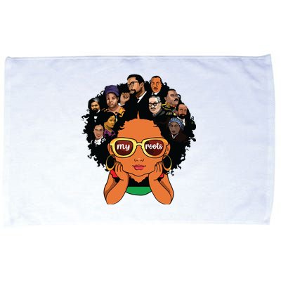 Proud Of My Roots Bhm Black Pride Black Melanin Girl Microfiber Hand Towel