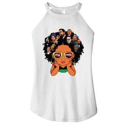 Proud Of My Roots Bhm Black Pride Black Melanin Girl Women’s Perfect Tri Rocker Tank