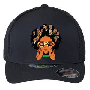 Proud Of My Roots Bhm Black Pride Black Melanin Flexfit Unipanel Trucker Cap