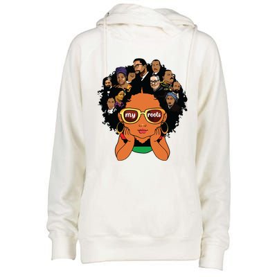 Proud Of My Roots Bhm Black Pride Black Melanin Womens Funnel Neck Pullover Hood