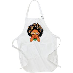 Proud Of My Roots Bhm Black Pride Black Melanin Full-Length Apron With Pockets