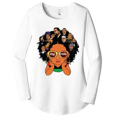 Proud Of My Roots Bhm Black Pride Black Melanin Women's Perfect Tri Tunic Long Sleeve Shirt