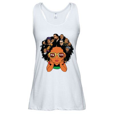 Proud Of My Roots Bhm Black Pride Black Melanin Ladies Essential Flowy Tank