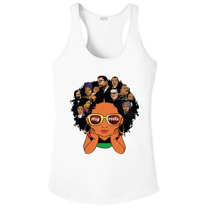 Proud Of My Roots Bhm Black Pride Black Melanin Ladies PosiCharge Competitor Racerback Tank