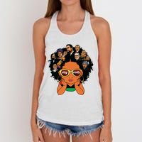 Proud Of My Roots Bhm Black Pride Black Melanin Women's Knotted Racerback Tank