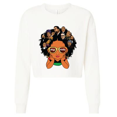 Proud Of My Roots Bhm Black Pride Black Melanin Cropped Pullover Crew