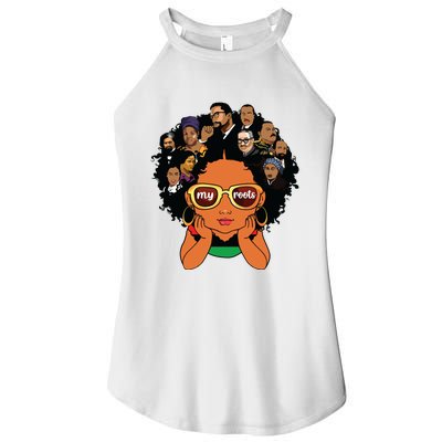 Proud Of My Roots Bhm Black Pride Black Melanin Women's Perfect Tri Rocker Tank