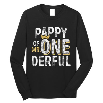 Pappy Of Mr Onederful 1st Birthday First OneDerful Matching Long Sleeve Shirt