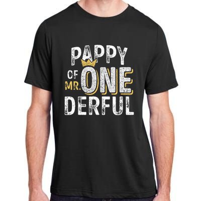 Pappy Of Mr Onederful 1st Birthday First OneDerful Matching Adult ChromaSoft Performance T-Shirt