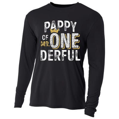 Pappy Of Mr Onederful 1st Birthday First OneDerful Matching Cooling Performance Long Sleeve Crew