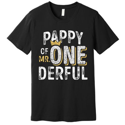 Pappy Of Mr Onederful 1st Birthday First OneDerful Matching Premium T-Shirt