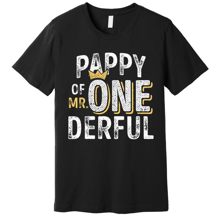 Pappy Of Mr Onederful 1st Birthday First OneDerful Matching Premium T-Shirt