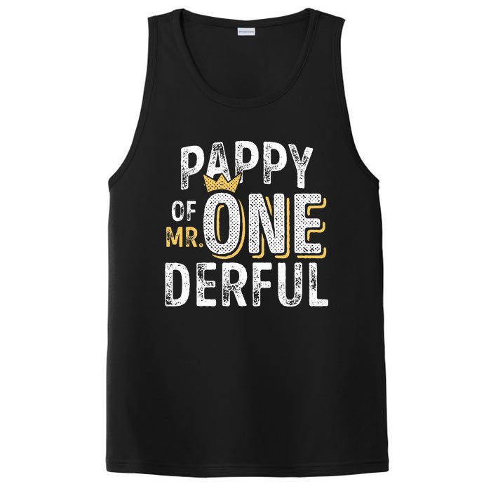 Pappy Of Mr Onederful 1st Birthday First OneDerful Matching PosiCharge Competitor Tank