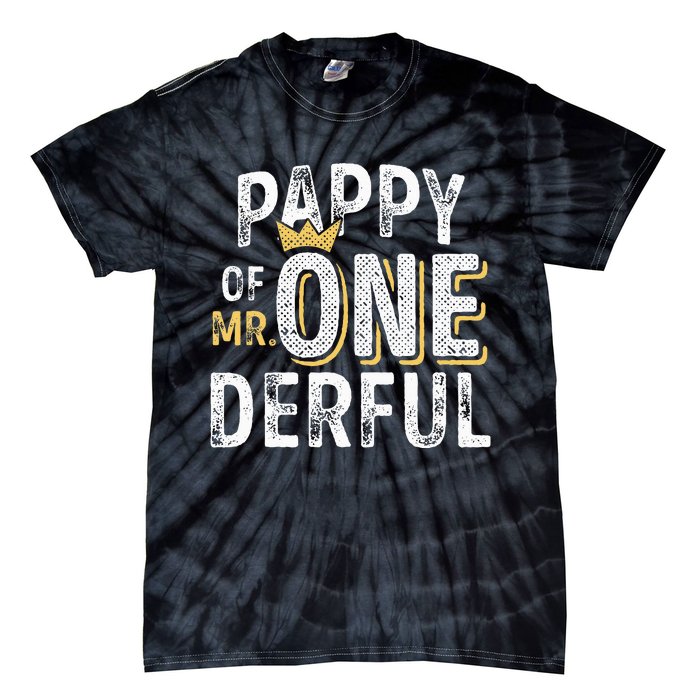 Pappy Of Mr Onederful 1st Birthday First OneDerful Matching Tie-Dye T-Shirt