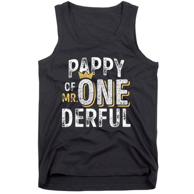 Pappy Of Mr Onederful 1st Birthday First OneDerful Matching Tank Top