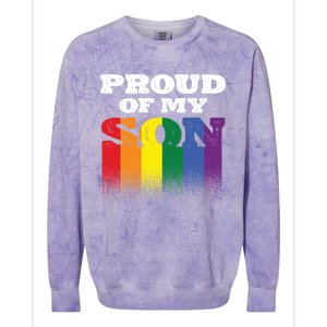 Proud Of My Son Best Mom Ever Motherhood Lgbt Supporter Gift Colorblast Crewneck Sweatshirt