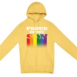 Proud Of My Son Best Mom Ever Motherhood Lgbt Supporter Gift Premium Pullover Hoodie