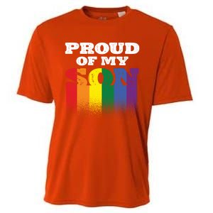 Proud Of My Son Best Mom Ever Motherhood Lgbt Supporter Gift Cooling Performance Crew T-Shirt