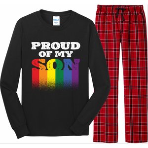 Proud Of My Son Best Mom Ever Motherhood Lgbt Supporter Gift Long Sleeve Pajama Set