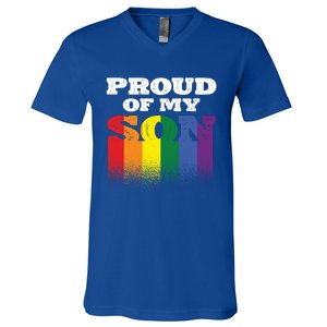 Proud Of My Son Best Mom Ever Motherhood Lgbt Supporter Gift V-Neck T-Shirt