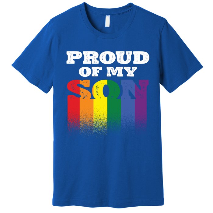 Proud Of My Son Best Mom Ever Motherhood Lgbt Supporter Gift Premium T-Shirt