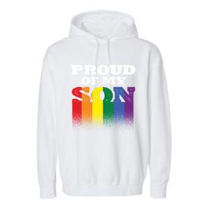 Proud Of My Son Best Mom Ever Motherhood Lgbt Supporter Gift Garment-Dyed Fleece Hoodie