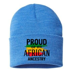 Proud Of My African Ancestry For Black History Month Gift Sustainable Knit Beanie