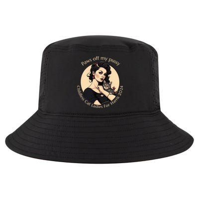 Paws Off My Pussy Childless Cat Ladies For Harris 2024 Cool Comfort Performance Bucket Hat
