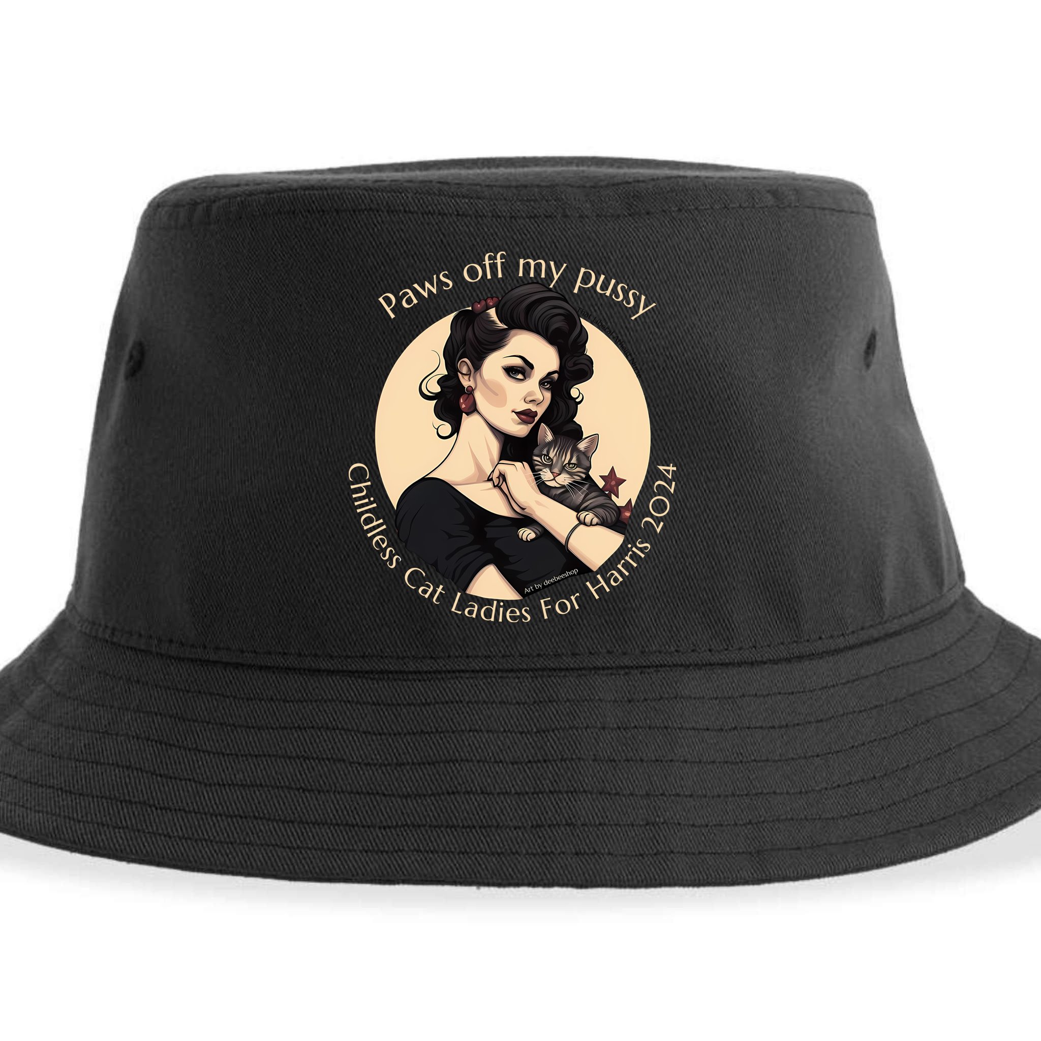 Paws Off My Pussy Childless Cat Ladies For Harris 2024 Sustainable Bucket Hat