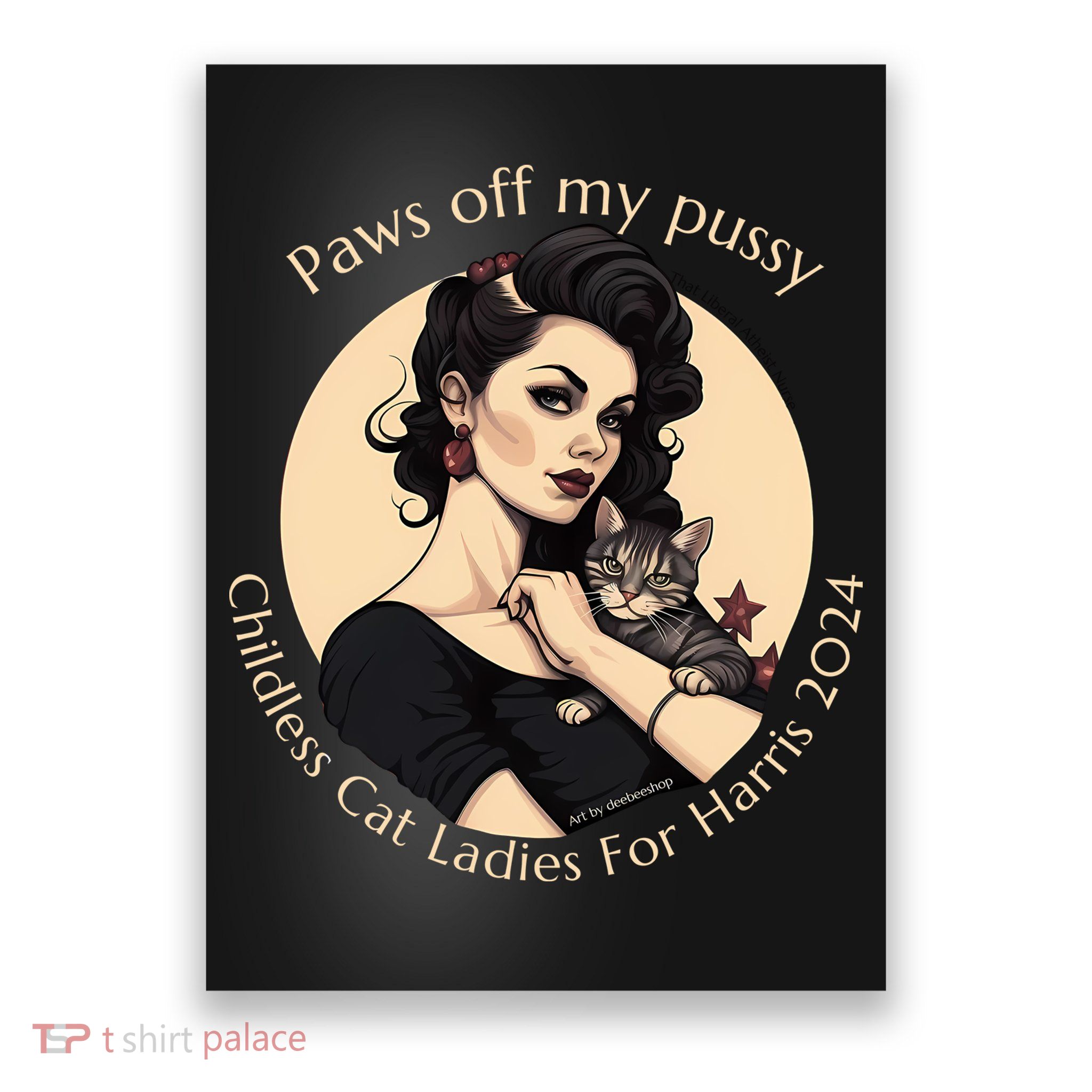 Paws Off My Pussy Childless Cat Ladies For Harris 2024 Poster