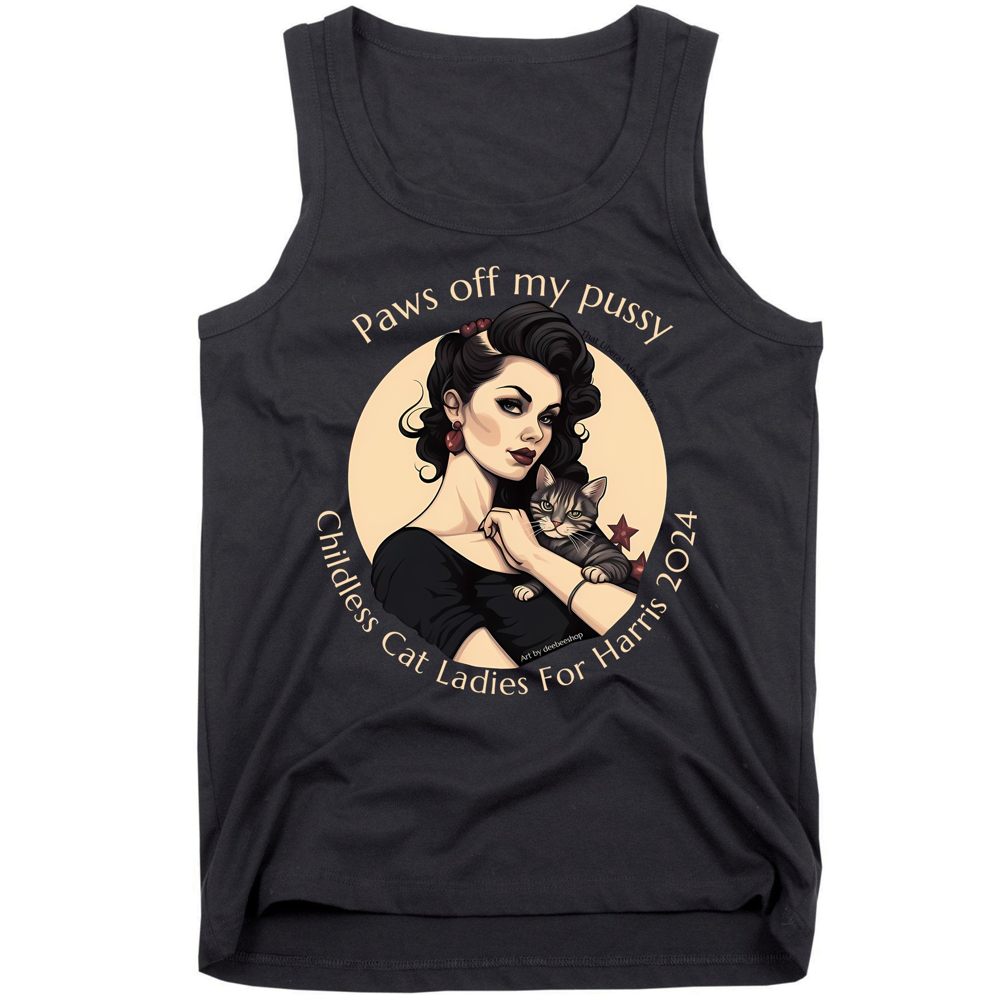 Paws Off My Pussy Childless Cat Ladies For Harris 2024 Tank Top
