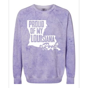 Proud Of My Louisiana Root American Louisiana Crawfish Cajun Colorblast Crewneck Sweatshirt