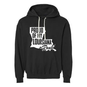 Proud Of My Louisiana Root American Louisiana Crawfish Cajun Garment-Dyed Fleece Hoodie