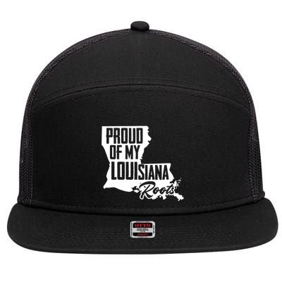 Proud Of My Louisiana Root American Louisiana Crawfish Cajun 7 Panel Mesh Trucker Snapback Hat