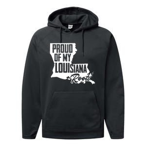 Proud Of My Louisiana Root American Louisiana Crawfish Cajun Performance Fleece Hoodie