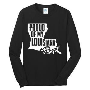 Proud Of My Louisiana Root American Louisiana Crawfish Cajun Tall Long Sleeve T-Shirt