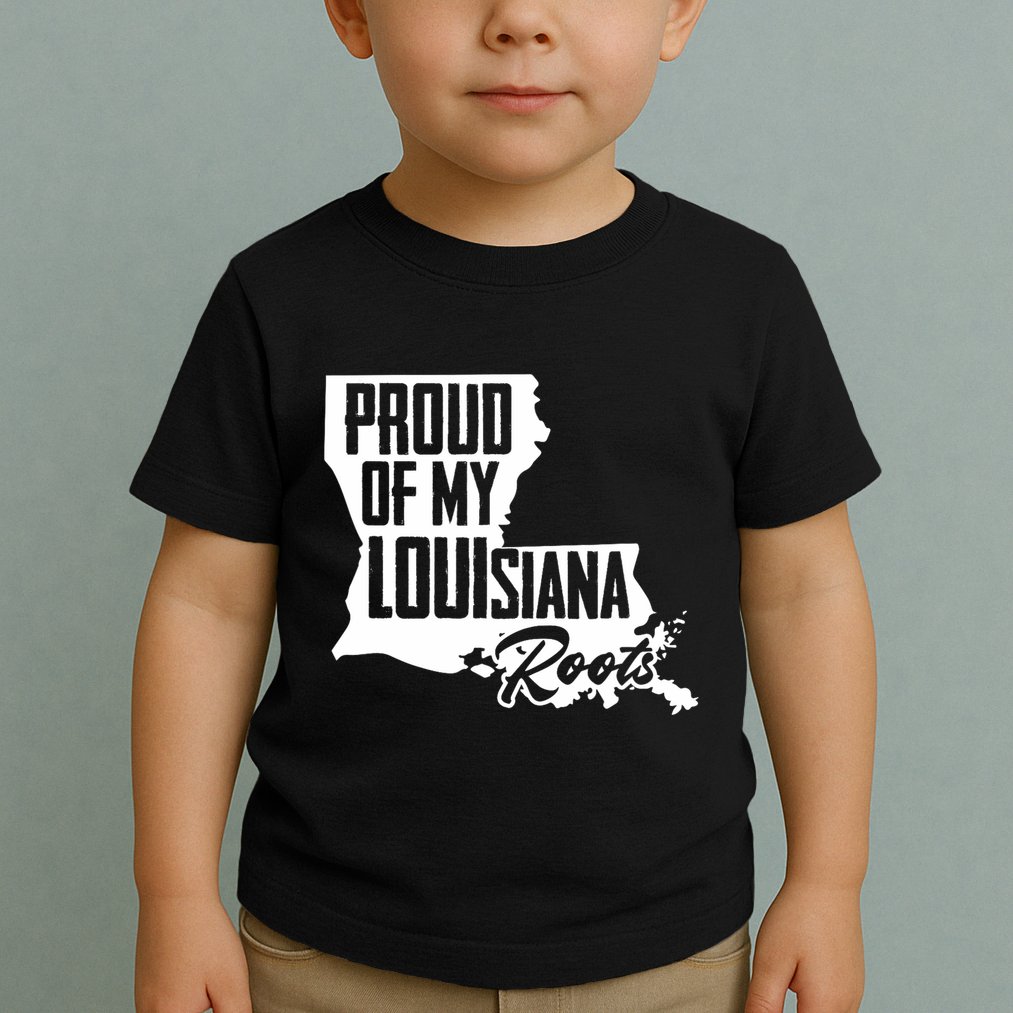 Proud Of My Louisiana Root American Louisiana Crawfish Cajun Toddler T-Shirt