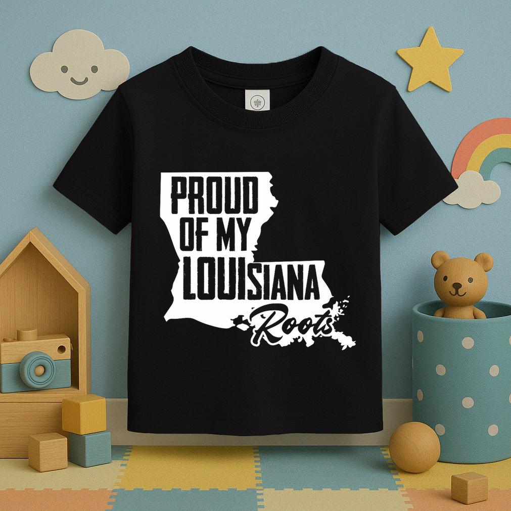 Proud Of My Louisiana Root American Louisiana Crawfish Cajun Toddler T-Shirt