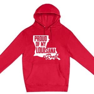 Proud Of My Louisiana Root American Louisiana Crawfish Cajun Premium Pullover Hoodie