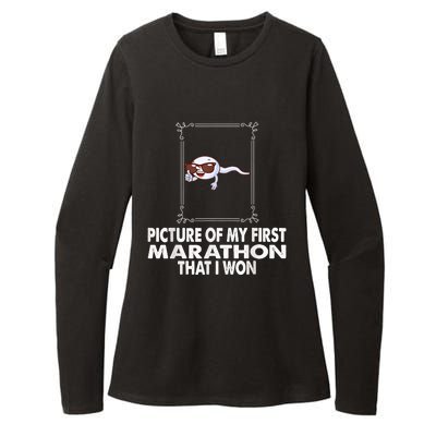 Picture Of My First Marathon That I Won Funny Sperm Womens CVC Long Sleeve Shirt