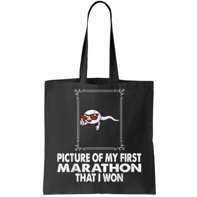 Picture Of My First Marathon That I Won Funny Sperm Tote Bag